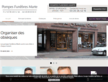 Tablet Screenshot of pompes-funebres-marte.com